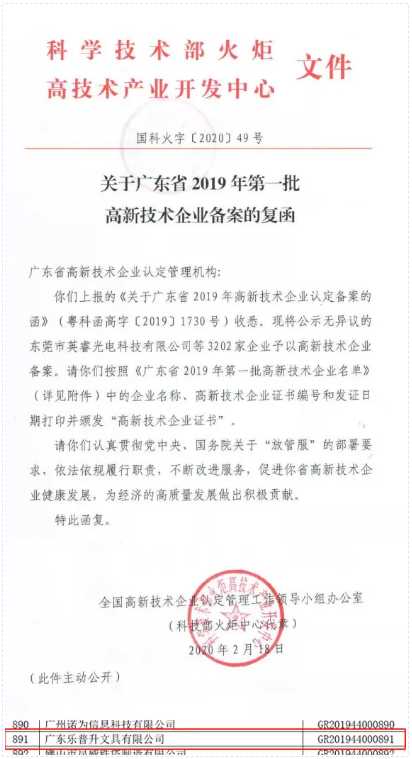 开云在线平台·(中国)集团有限公司荣获国家级高新技术企业认定